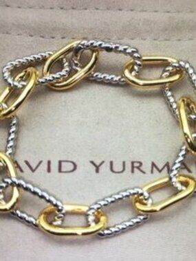 David Yurman Gold and Silver Chain Bracelet